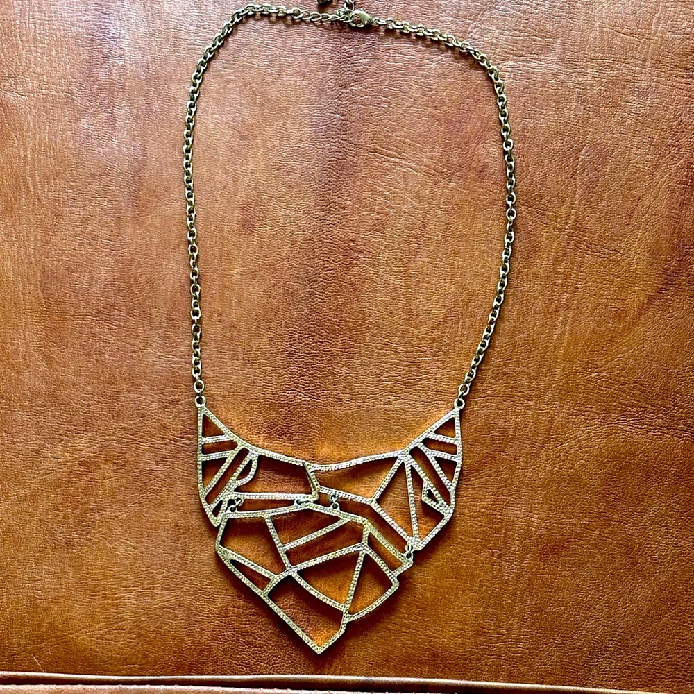 Gold Geo Statement Necklace
